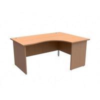 Trexus Classic Radial Desk Panelled Right Hand W1600xD1200xH725mm