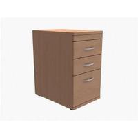 Trexus Filing Pedestal Desk-High 3-Drawer W400xD600xH725mm Beech