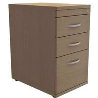 Trexus Filing Pedestal Desk-High 3-Drawer Oak 418036