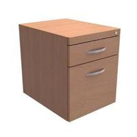 Trexus Fixed Filing Pedestal 2 Drawer Beech for Cantilever Desk 418100