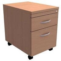 trexus mobile filing pedestal 2 drawer beech 418133