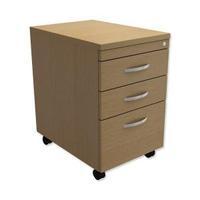 Trexus Mobile Filing Pedestal Tall Under-desk 3-Drawer