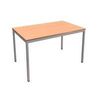 Trexus Rectangular Table with Silver Legs 18mm Top W1200xD750xH725mm