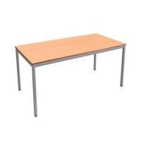 Trexus Rectangular Table with Silver Legs 18mm Top W1500xD750xH725mm