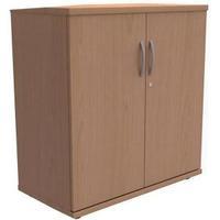 Trexus Low Cupboard with Lockable Doors Beech 419931