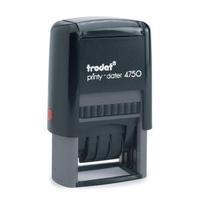Trodat EcoPrinty 4750 Stamp Self-Inking Word and Date Stamp 40mm x