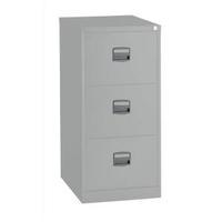 Trexus Filing Cabinet Steel Lockable 3-Drawer Grey 515511