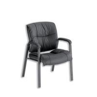 trexus camden leather visitor chair black 10398 04