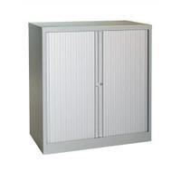 Trexus Tambour Steel Side-Opening Cupboard Grey YETB1010.1