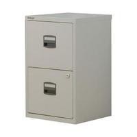 trexus by bisley soho filing cabinet steel lockable 2 drawer a4 grey