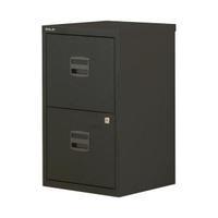 Trexus by Bisley SoHo Filing Cabinet Steel Lockable 2-Drawer A4 Black