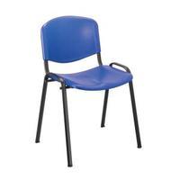 Trexus Stacking Chair Polypropylene with Seat Blue 746183