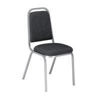 Trexus Banqueting Chair Upholstered Stackable Seat Charcoal Seat with