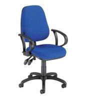 Trexus Lumbar High Back Operators Armchair Back Blue SP9080BL