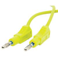 TruConnect 22.480.100.3 Yellow 4mm Stackable Test Lead 100cm
