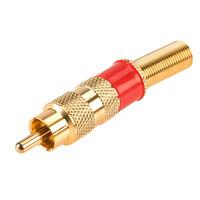 TruConnect RP16GR Red Gold Plated Phono Plug