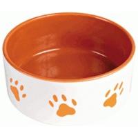Trixie Ceramic Bowl, paw print, 1.4 l / ø 20 cm