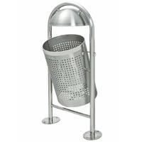 TRAFFIC-LINE Stainless Steel Litter Bin - Dome Top