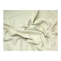 Truella Spotty Brushed Soft Cotton Dress Fabric Cream & Black