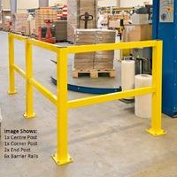 TRAFFIC-LINE M/D Railing System - Middle Post 1000mmH Galv / PC Yellow