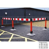 traffic line barrier board system 1250mm red white plank