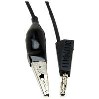 TruConnect 4mm Stackable Plug to Mini Shrouded Croc Clip 50cm Black