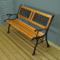 traditional 2 seater wood cast iron garden bench by kingfisher