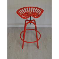 Tractor Seat Design Garden Stool in Red by Fallen Fruits