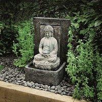 tranquil budda outdoor water feature mains by gardman