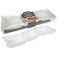 triple section square wave long tapas serving dish appetiser dishes sn ...