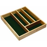 Traditional Wooden Cutlery Tray With Five Sections