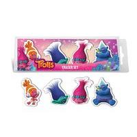 Trolls 4pc Eraser Set