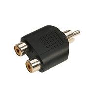 TruConnect CN-RA-017 Standard Phono Plug to 2 Phono Sockets Adaptor