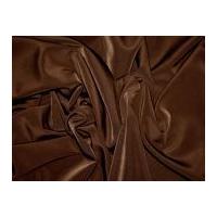 Trieste Plain Peachskin Polyester Dress Fabric Cocoa Brown