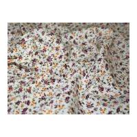 Traditional Rose Cotton Poplin Fabric Purple