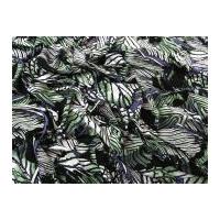 Tropical Leaf Print Viscose Challis Dress Fabric