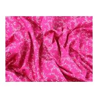 Trailing Floral Print Cotton Poplin Fabric Cerise Pink
