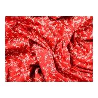 Trailing Floral Print Cotton Poplin Fabric Red