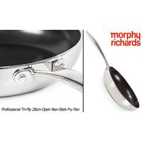 tri ply 28cm open non stick fry pan morphy richards professional