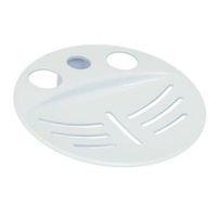 triton shower accessories white19mm rail mounted soap dish