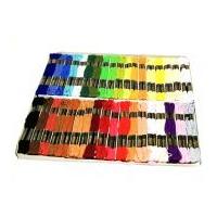 trebla embroidery silks floss thread pack 36 assorted colours