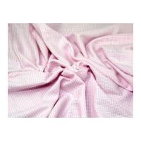 Truella Mini Gingham Check Brushed Soft Cotton Dress Fabric Pale Pink