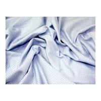 Truella Mini Gingham Check Brushed Soft Cotton Dress Fabric Pale Blue