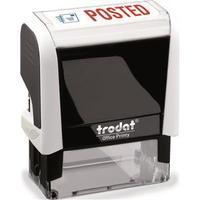 Trodat Printy 4912 (46mm x 18mm) Self-Inking Word Stamp (Red/Blue) Posted