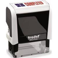 Trodat Printy 4912 (46mm x 18mm) Self-Inking Word Stamp (Red/Blue) Completed