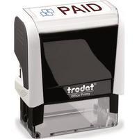 Trodat Printy 4912 (46mm x 18mm) Self-Inking Word Stamp (Red/Blue) Paid