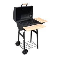 Trolley Charcoal BBQ Grill Patio Outdoor Garden Smoker