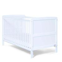 travis cot bed with mattress in white