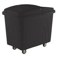 truck poly base cornerwheeling black with lid