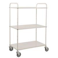 TRAY TROLLEY 3 SHELVES WHITE